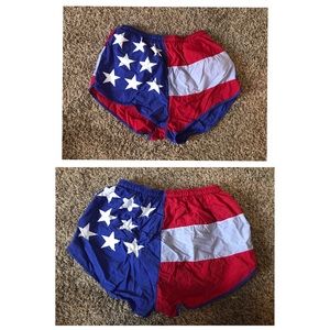 American flag shorts, size M